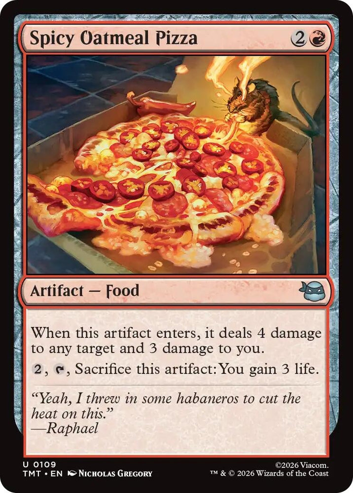 Image for Spicy Oatmeal Pizza (109) (TMT) - Magic: The Gathering