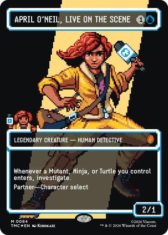Image for April O'Neil, Live on the Scene (Borderless) (Surge Foil) (84) (TMC) - Magic: The Gathering