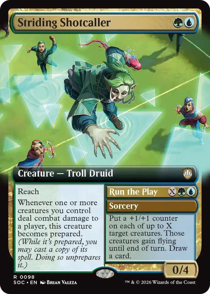 Image for Striding Shotcaller (Extended Art) (98) (SOC) - Magic: The Gathering