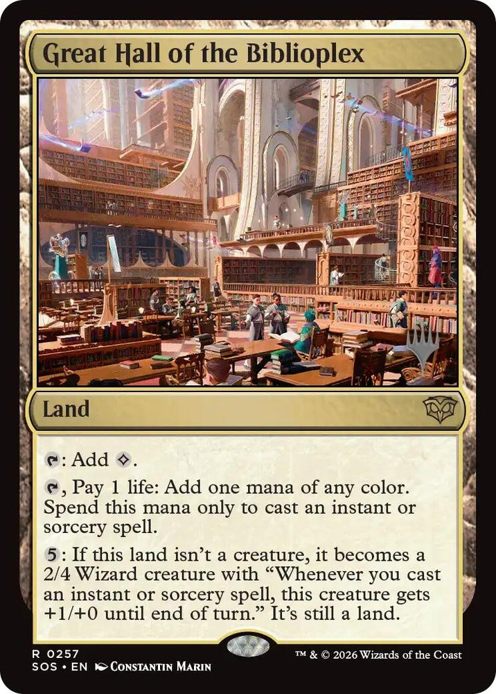 Image for Great Hall of the Biblioplex (257) (PPSOS) - Magic: The Gathering