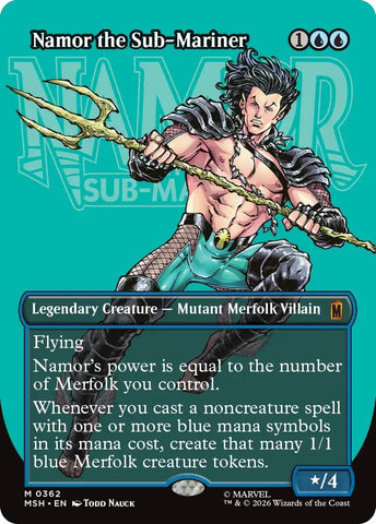 Image for Namor the Sub-Mariner (Borderless) (362) (362) (MSH) - Magic: The Gathering
