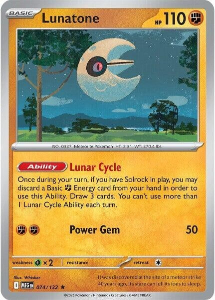 Image for Lunatone - 074/132 (Non-Holo) (074/132) (PR) - Pokemon