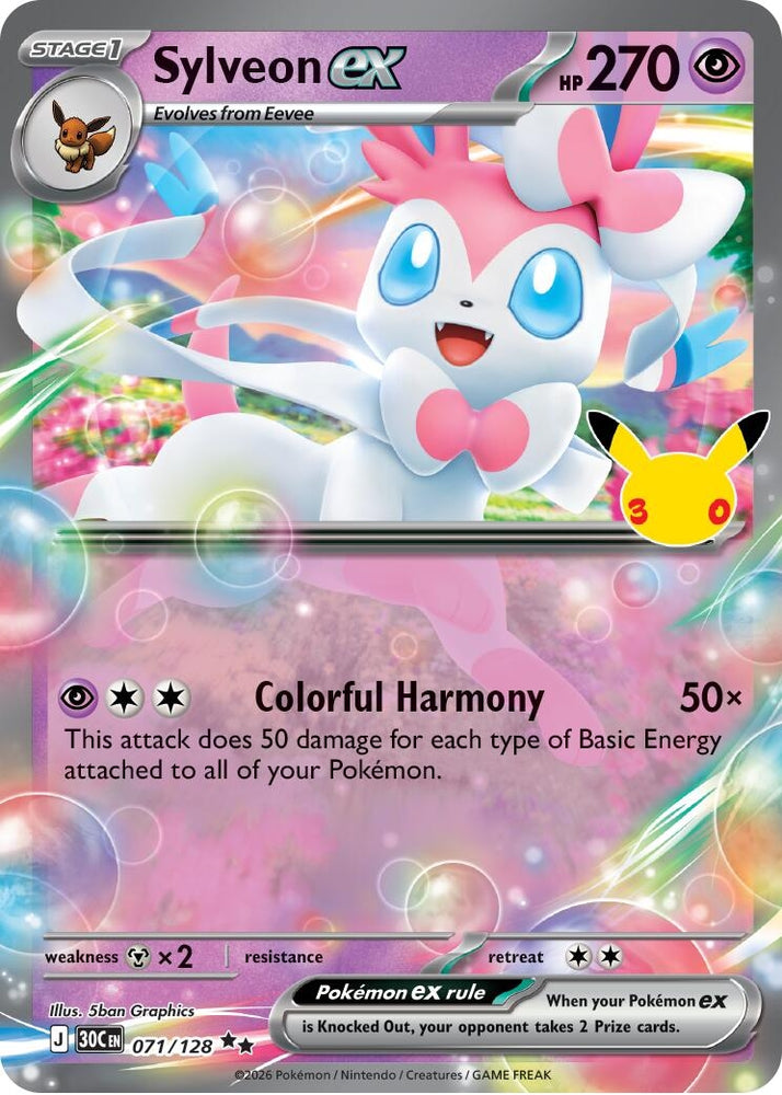 Image for Sylveon ex (071/128) (30C) - Pokemon
