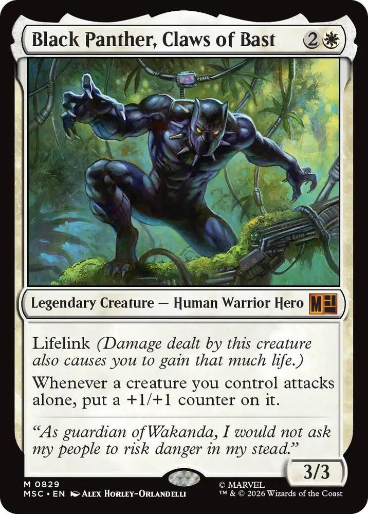 Image for Black Panther, Claws of Bast (829) (MSC) - Magic: The Gathering