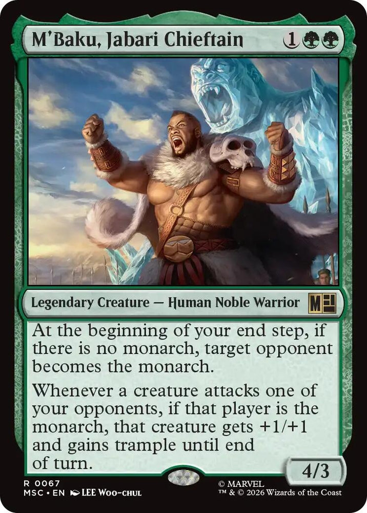 Image for M'Baku, Jabari Chieftain (Surge Foil) (67) (MSC) - Magic: The Gathering