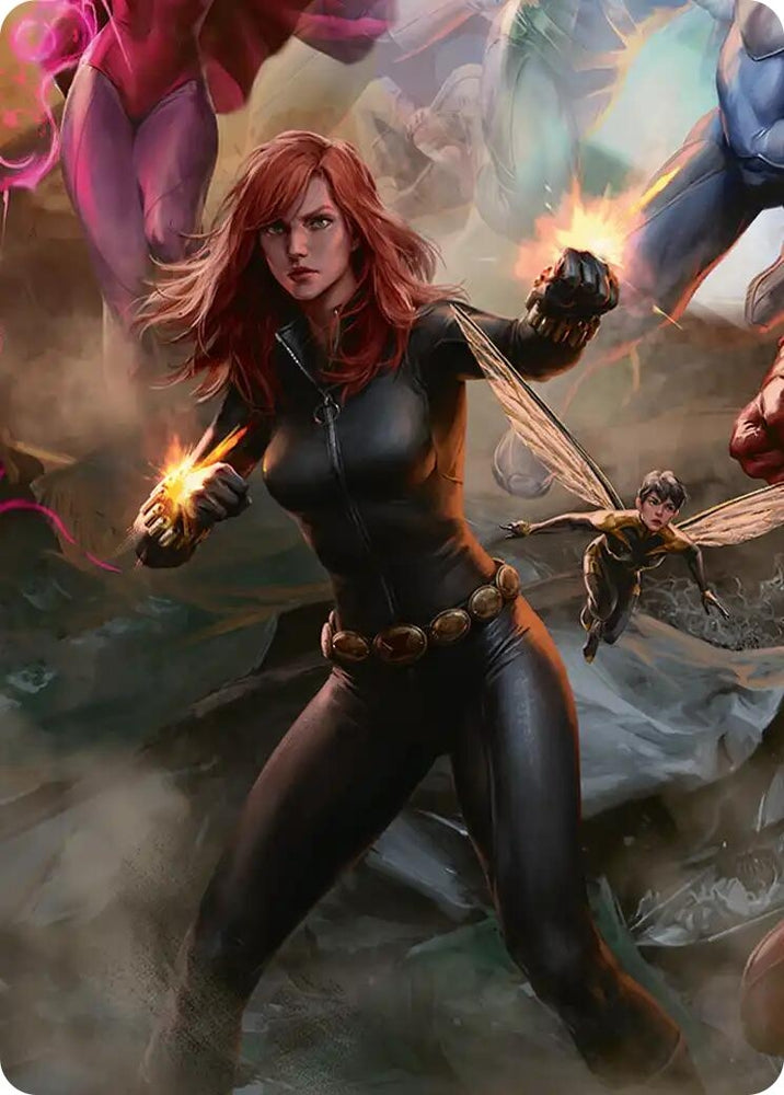 Image for Black Widow, Intel Expert Art Card (4) (AAMSH) - Magic: The Gathering