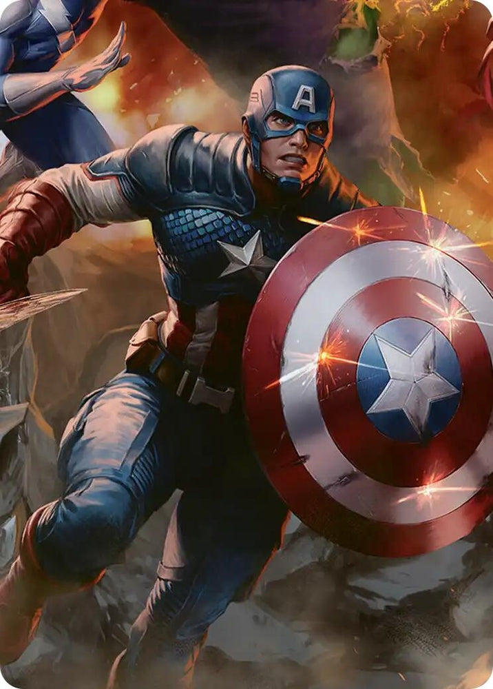 Image for Captain America, Unbowed Art Card (5) (AAMSH) - Magic: The Gathering