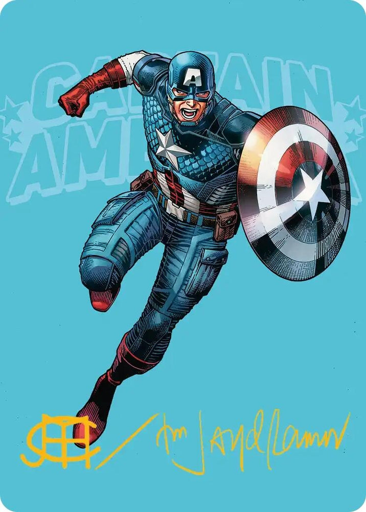 Image for Captain America, Super-Soldier Art Card (Gold-Stamped Signature) (21) (AAMSH) - Magic: The Gathering