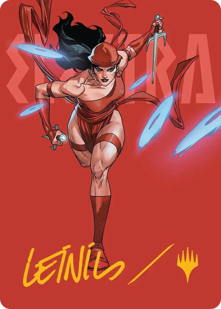 Image for Elektra, Daughter of the Hand Art Card (Gold-Stamped Signature) (25) (AAMSH) - Magic: The Gathering