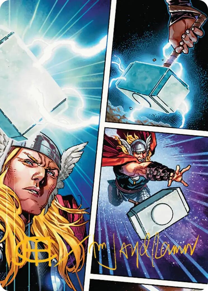 Image for Mjolnir, Hammer of Thor Art Card (Gold-Stamped Signature) (19) (AAMSH) - Magic: The Gathering