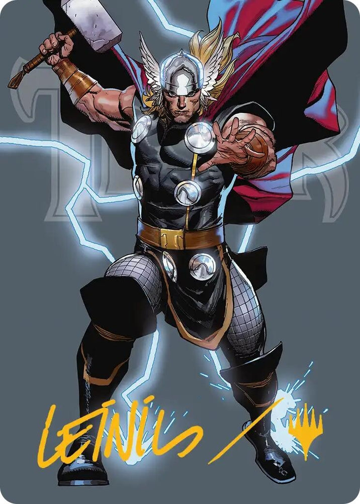 Image for Thor, God of Thunder Art Card (Gold-Stamped Signature) (26) (AAMSH) - Magic: The Gathering