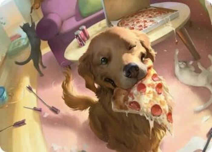 Image for Lucky the Pizza Dog Art Card (44) (AAMSH) - Magic: The Gathering
