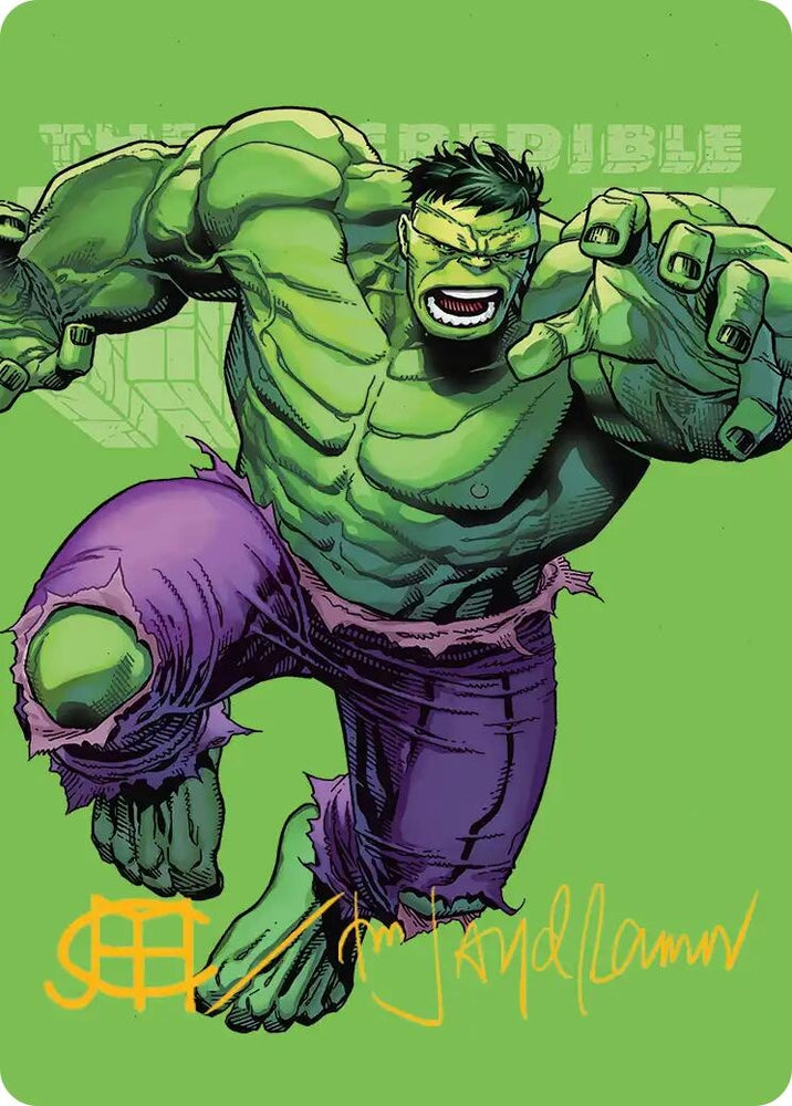 Image for The Incredible Hulk Art Card (Gold-Stamped Signature) (28) (AAMSH) - Magic: The Gathering