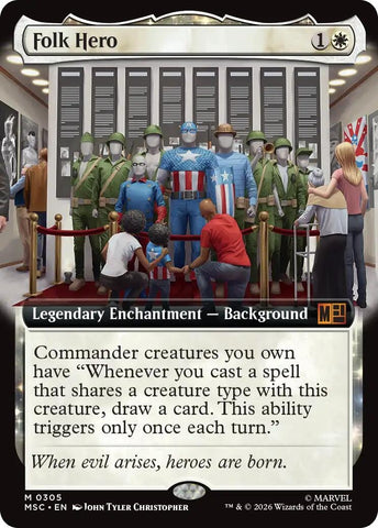 Image for Folk Hero (Extended Art) (305) (MSC) - Magic: The Gathering