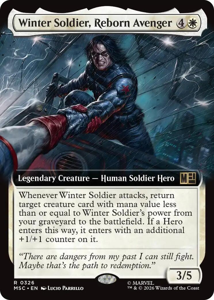 Image for Winter Soldier, Reborn Avenger (Extended Art) (326) (MSC) - Magic: The Gathering