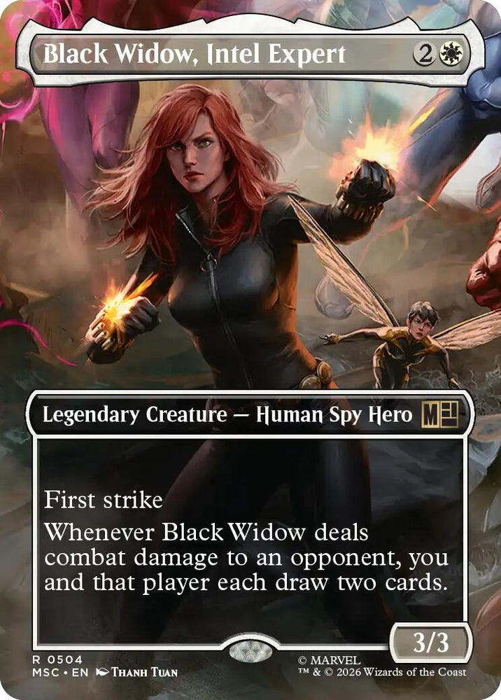 Image for Black Widow, Intel Expert (Borderless) (504) (MSC) - Magic: The Gathering