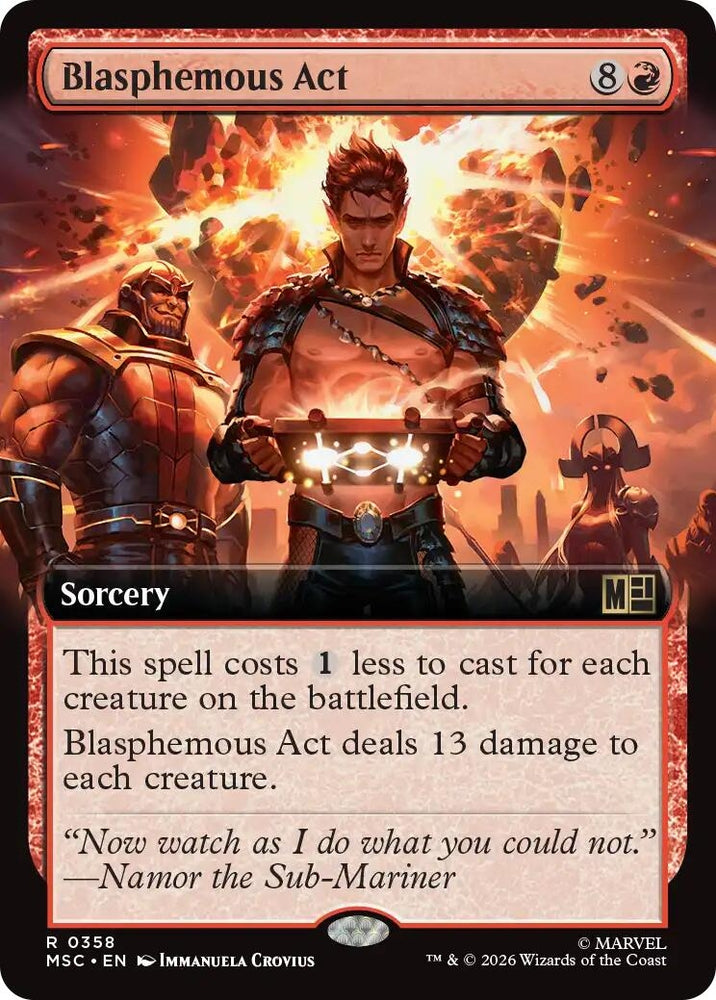 Image for Blasphemous Act (Extended Art) (358) (MSC) - Magic: The Gathering