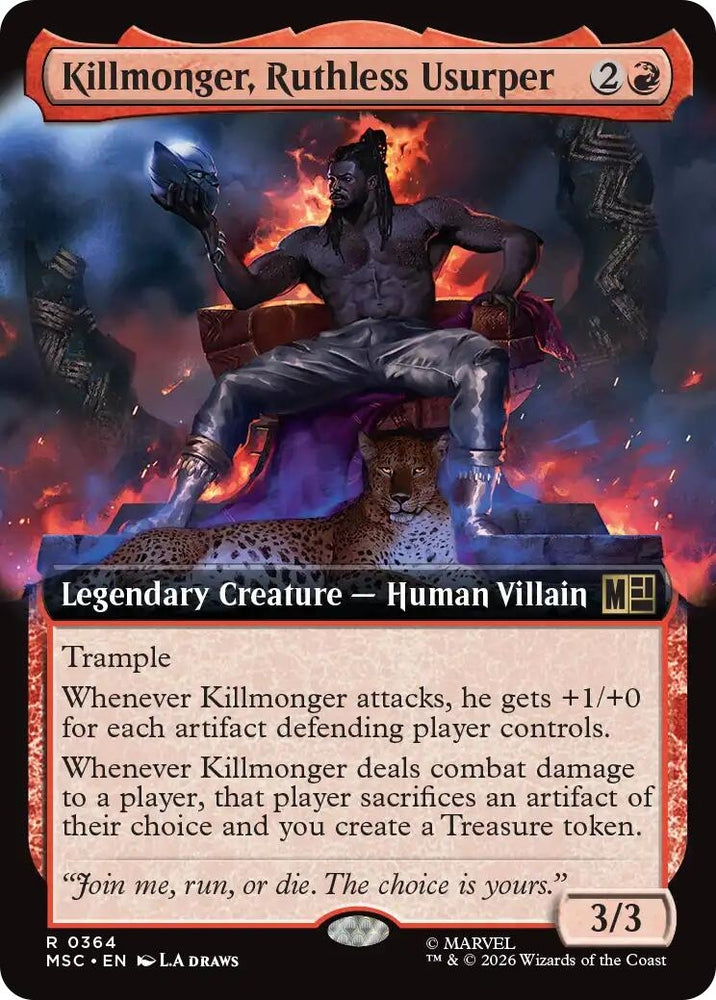 Image for Killmonger, Ruthless Usurper (Extended Art) (364) (MSC) - Magic: The Gathering
