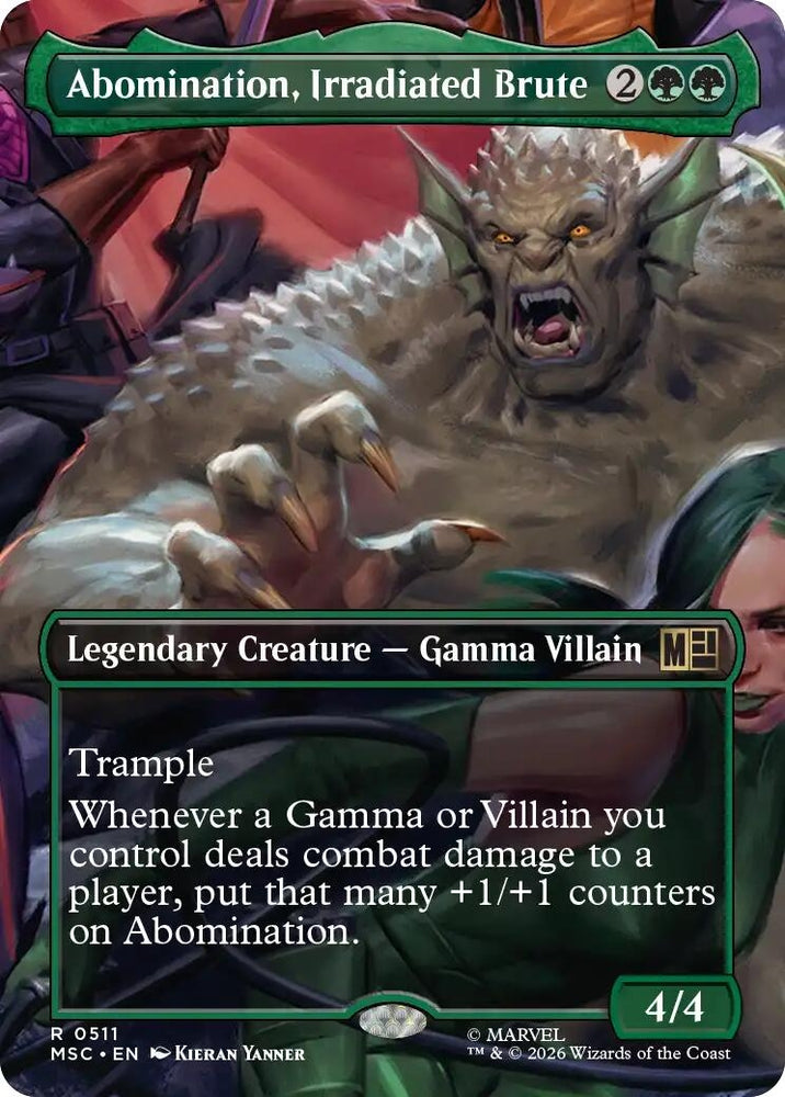 Image for Abomination, Irradiated Brute (Borderless) (511) (MSC) - Magic: The Gathering