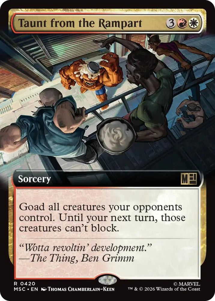 Image for Taunt from the Rampart (Extended Art) (420) (MSC) - Magic: The Gathering