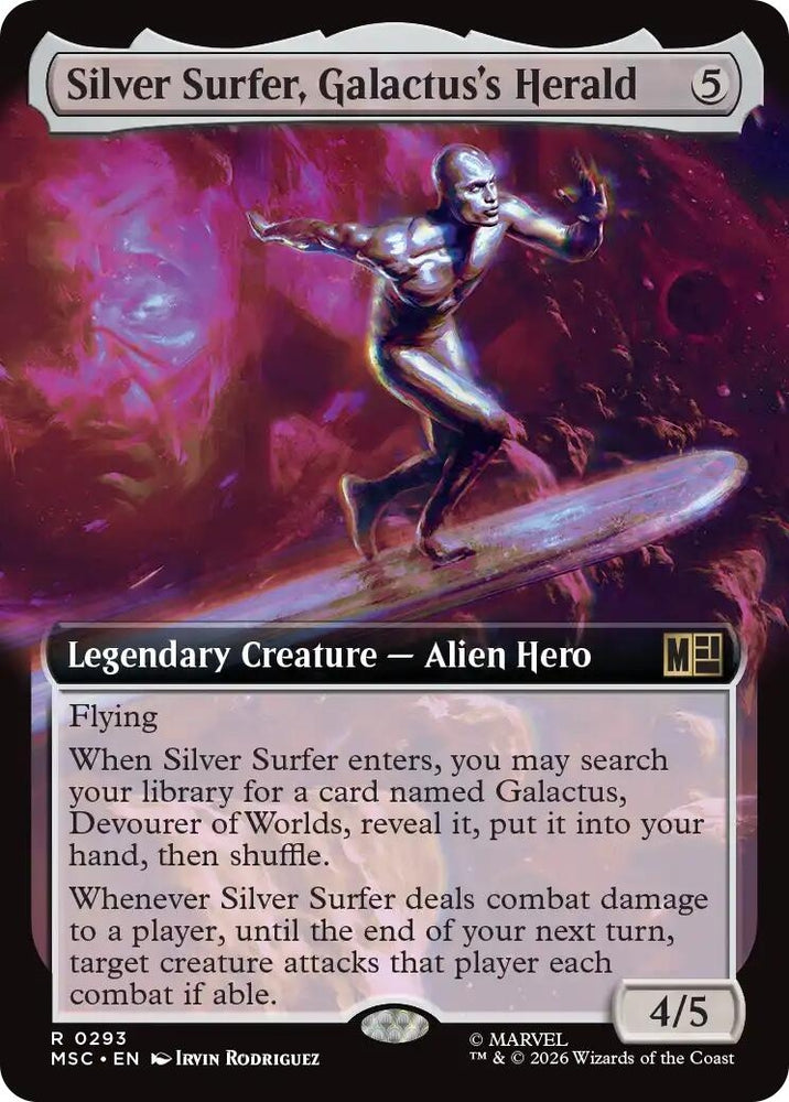Image for Silver Surfer, Galactus's Herald (Extended Art) (293) (MSC) - Magic: The Gathering