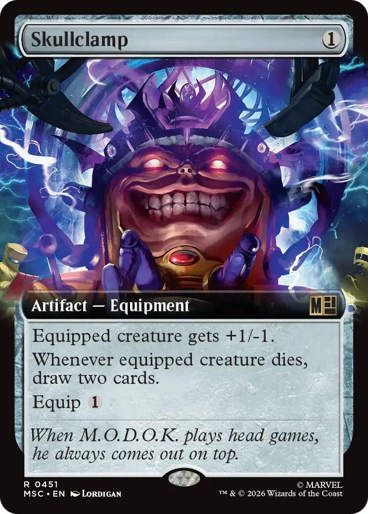 Image for Skullclamp (Extended Art) (451) (MSC) - Magic: The Gathering