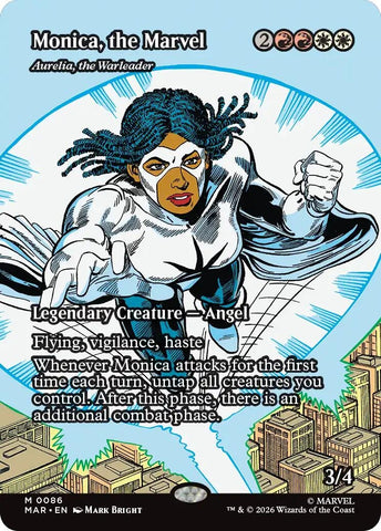 Image for Monica, the Marvel - Aurelia, the Warleader (Borderless) (86) (MAR) - Magic: The Gathering