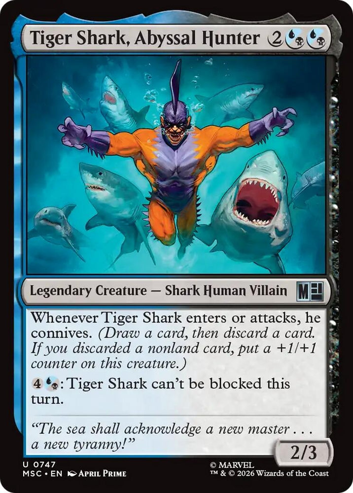 Image for Tiger Shark, Abyssal Hunter (747) (MSC) - Magic: The Gathering