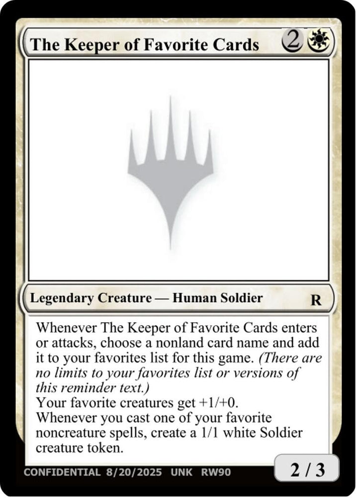 Image for The Keeper of Favorite Cards (8/20/2025) (UNK) - Magic: The Gathering