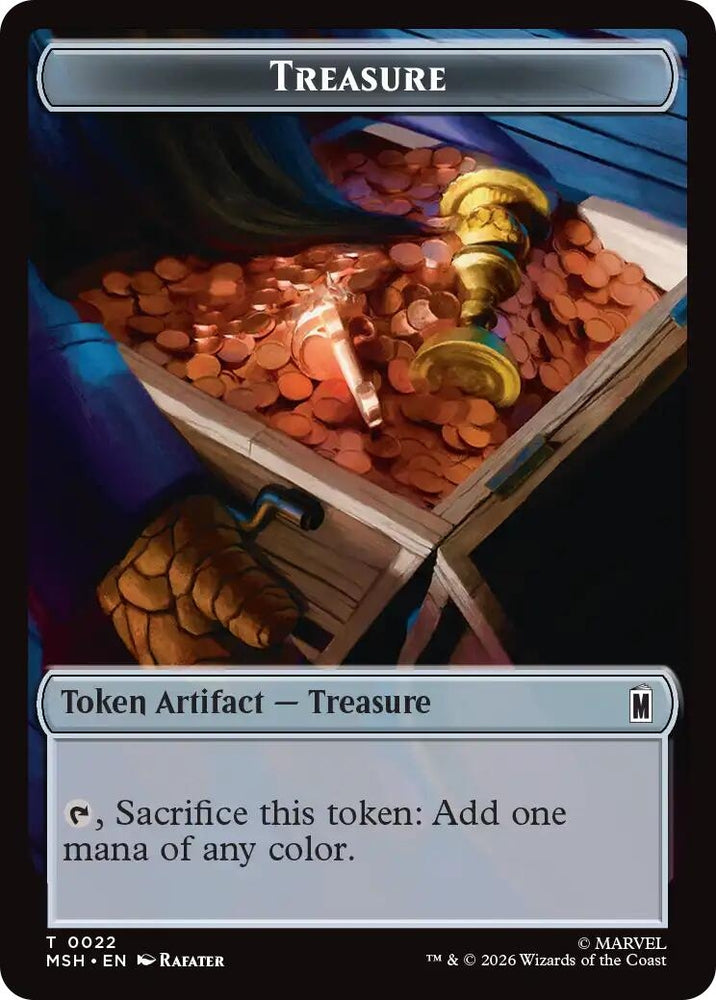 Image for Treasure (0022) // Rogue (0009) Double-Sided Token (22 // 9) (MSC) - Magic: The Gathering