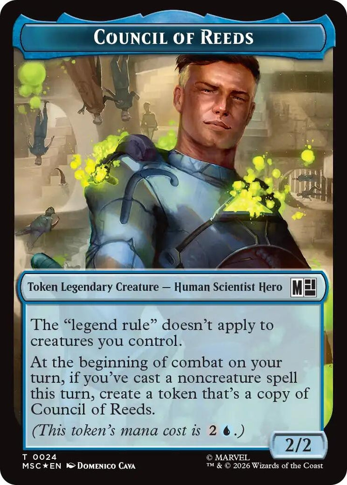 Image for Council of Reeds (0024) // Construct (0030) Double-Sided Token (Surge Foil) (24 // 30) (MSC) - Magic: The Gathering