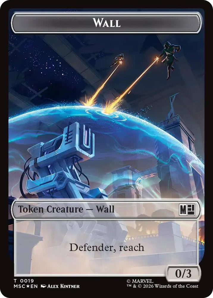 Image for Wall (0019) // Merfolk (0024) Double-Sided Token (Surge Foil) (19 // 24) (MSC) - Magic: The Gathering