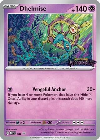 Image for Dhelmise - 084 (Pitch Black Stamped) (084) (MEP) - Pokemon