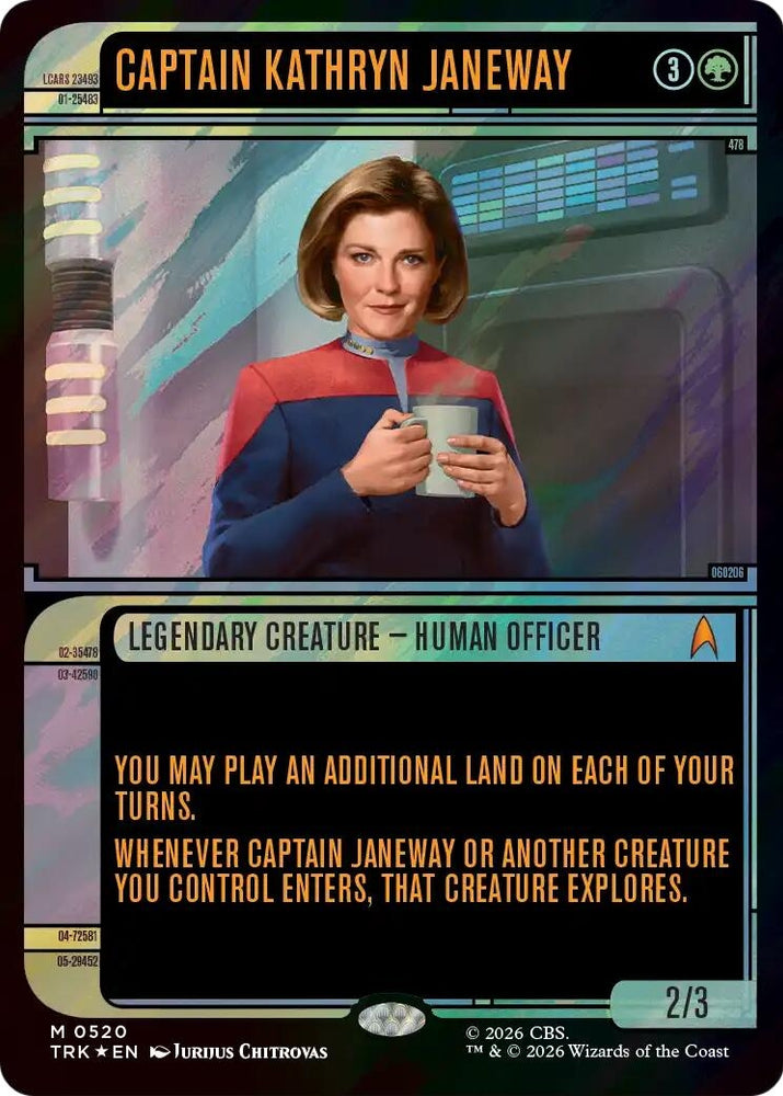 Image for Captain Kathryn Janeway (Showcase) (Surge Foil) (520) (TRK) - Magic: The Gathering