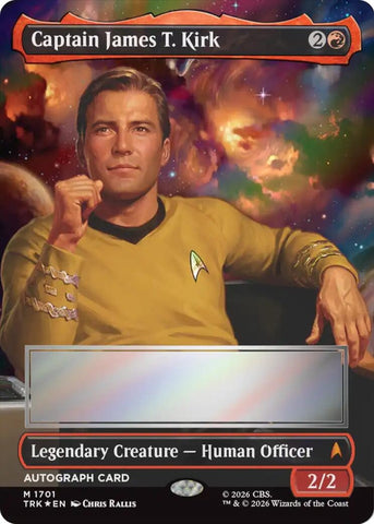 Image for Captain James T. Kirk (Borderless) (Signed) (1701) (TRK) - Magic: The Gathering