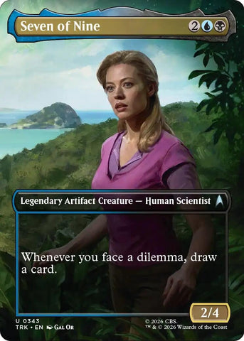 Image for Seven of Nine (Borderless) (343) (TRK) - Magic: The Gathering
