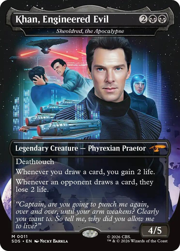 Image for Khan, Engineered Evil - Sheoldred, the Apocalypse (Borderless) (11) (SDS) - Magic: The Gathering