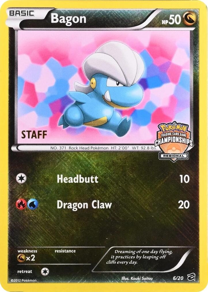 Image for Bagon - 6/20 (Regional Championships) [Staff] (006/020) (PR) - Pokemon