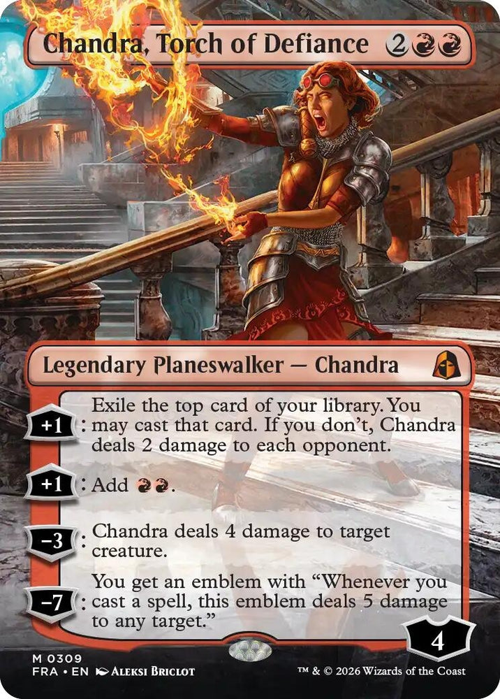 Image for Chandra, Torch of Defiance (Borderless) (309) (FRA) - Magic: The Gathering