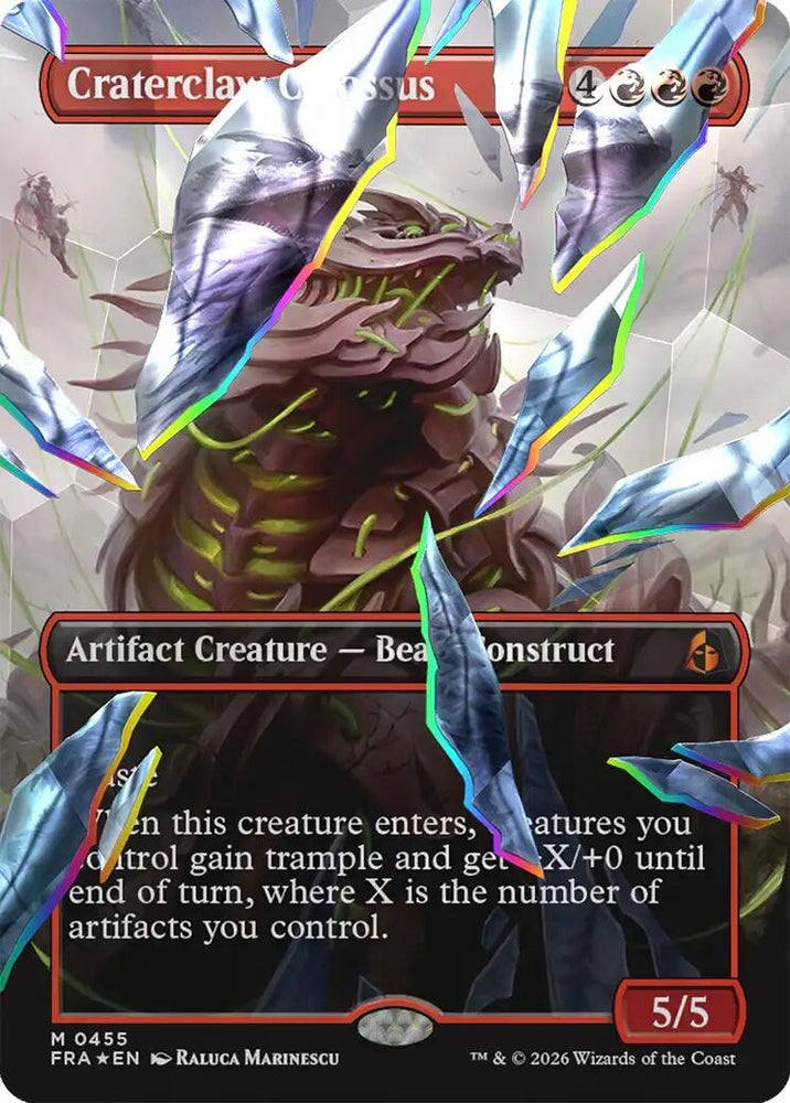Image for Craterclaw Colossus (Borderless) (Facet Foil) (455) (FRA) - Magic: The Gathering