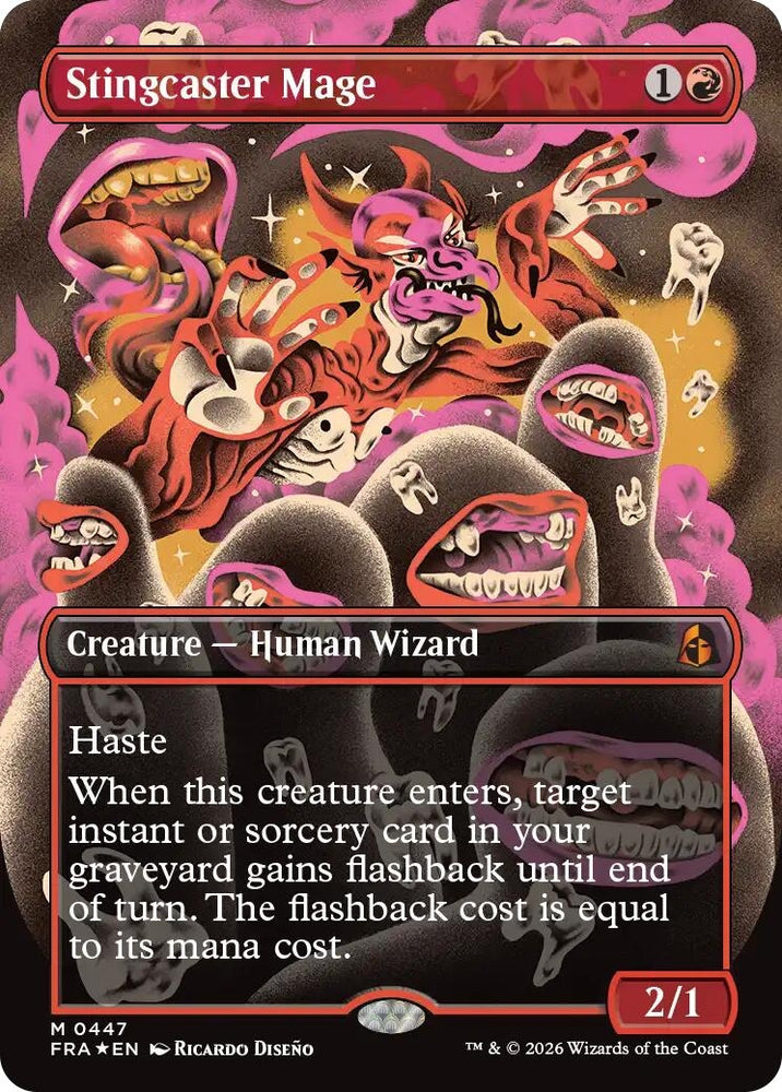 Image for Stingcaster Mage (Borderless) (0447) (447) (FRA) - Magic: The Gathering