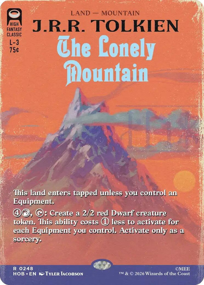 Image for The Lonely Mountain (Borderless) (248) (HOB) - Magic: The Gathering