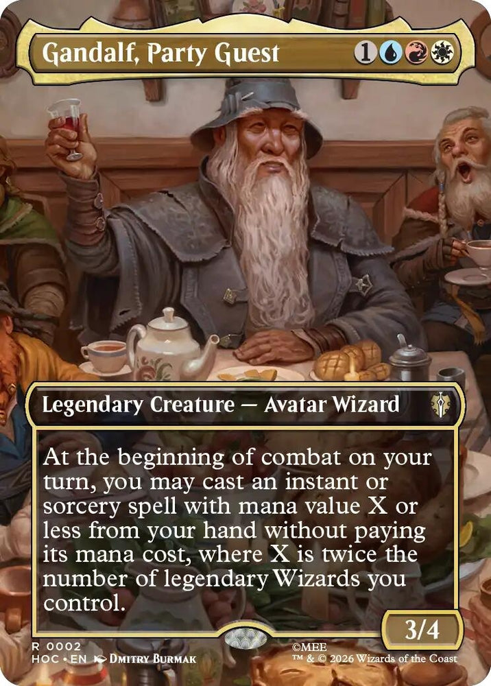 Image for Gandalf, Party Guest (Borderless) (2) (HOC) - Magic: The Gathering