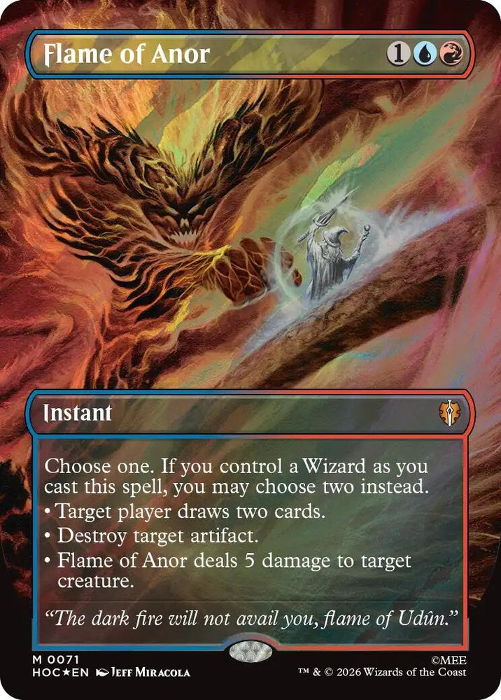Image for Flame of Anor (Borderless) (Surge Foil) (71) (HOC) - Magic: The Gathering