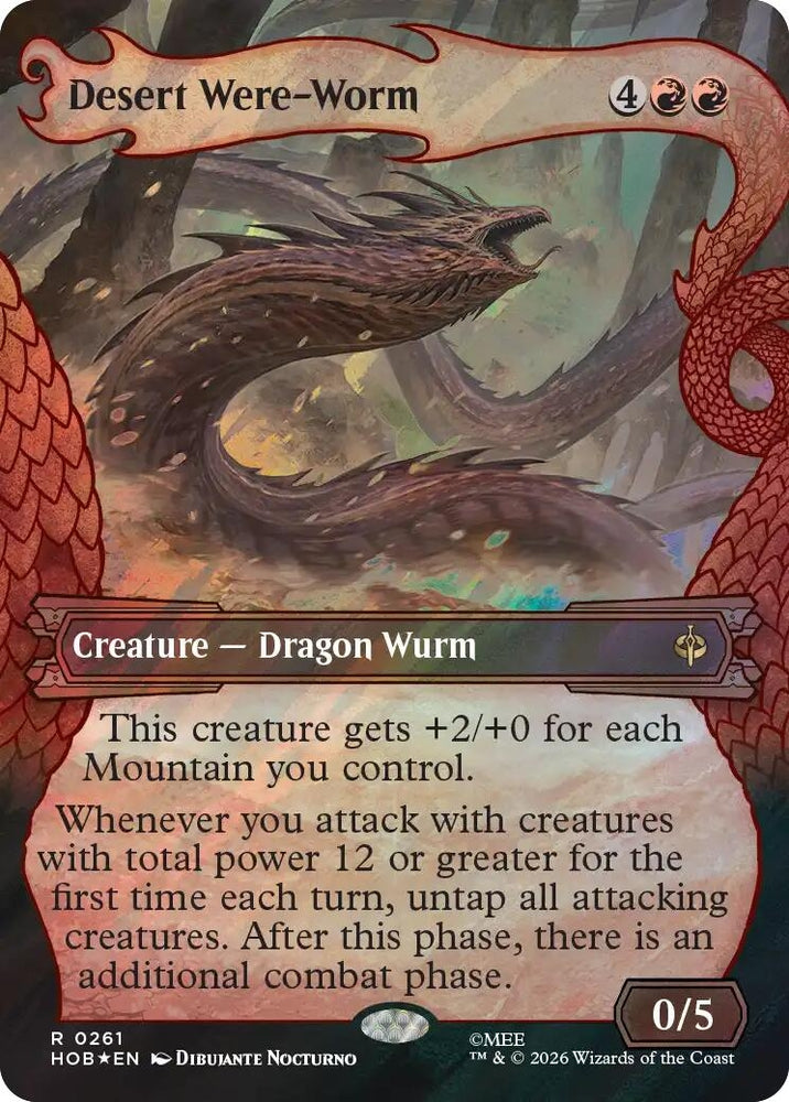 Image for Desert Were-Worm (Showcase) (Surge Foil) (261) (HOB) - Magic: The Gathering