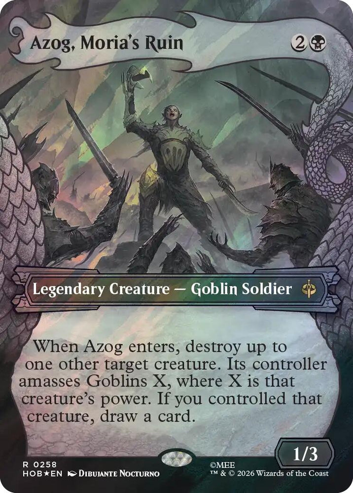 Image for Azog, Moria's Ruin (Showcase) (Surge Foil) (258) (HOB) - Magic: The Gathering