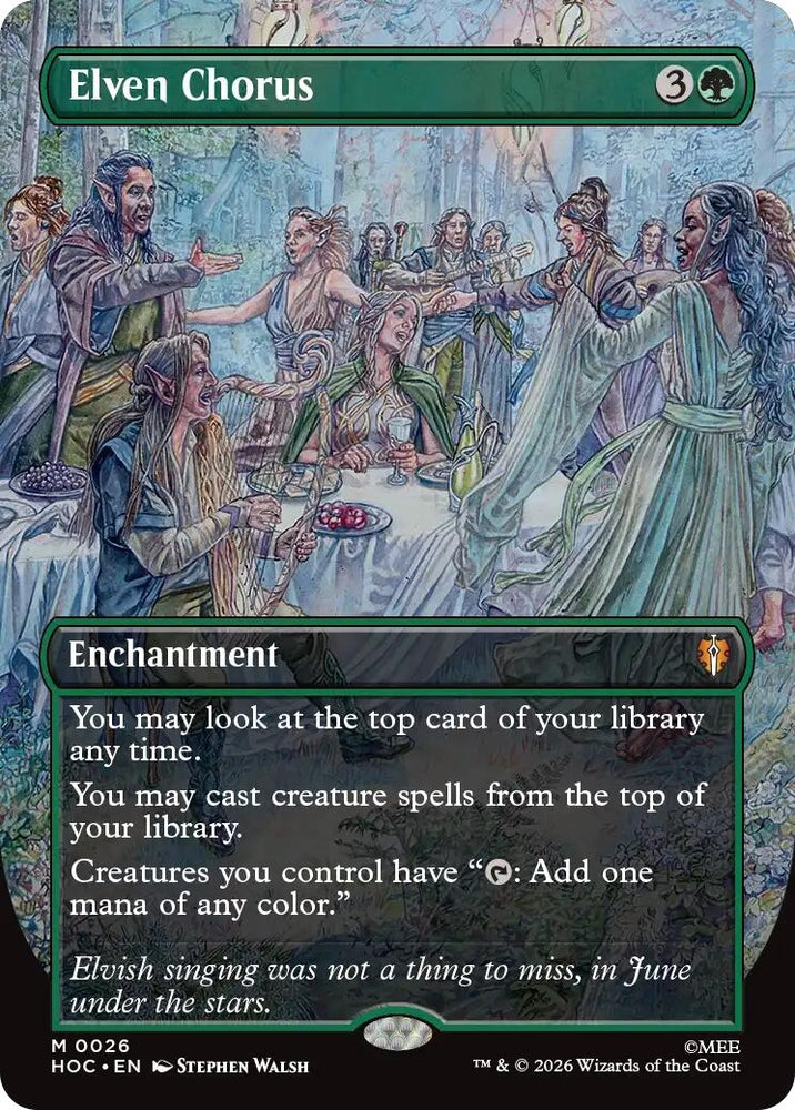 Image for Elven Chorus (Borderless) (26) (HOC) - Magic: The Gathering