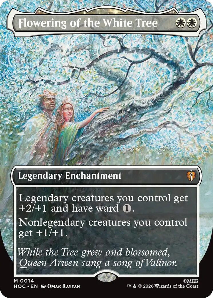 Image for Flowering of the White Tree (Borderless) (14) (HOC) - Magic: The Gathering