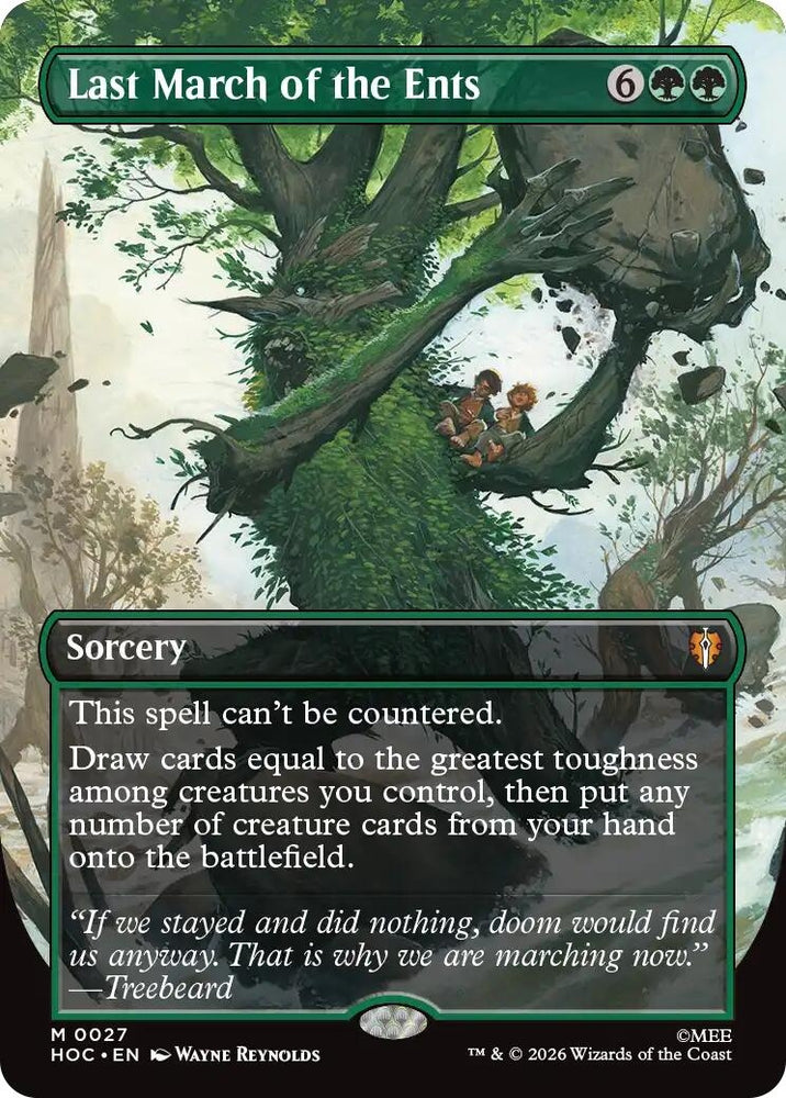 Image for Last March of the Ents (Borderless) (27) (HOC) - Magic: The Gathering