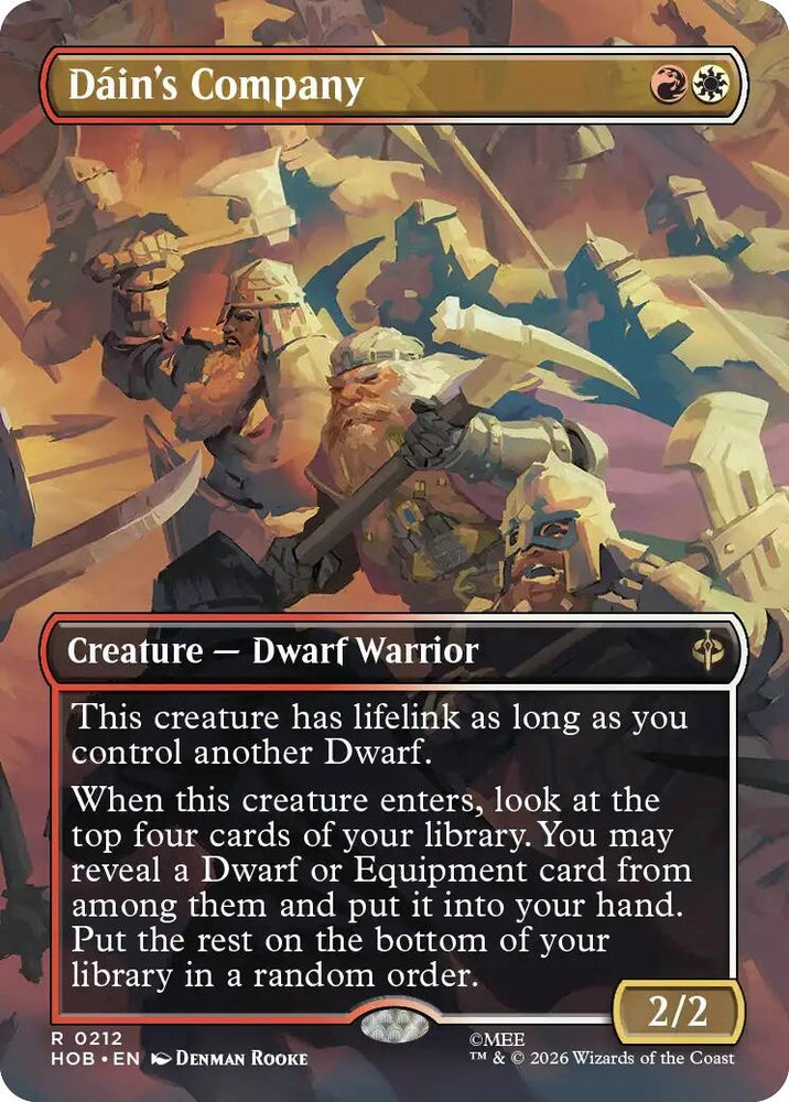 Image for Dain's Company (Borderless) (212) (HOB) - Magic: The Gathering